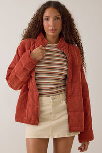 Cece Corduroy Quilted Jacket Detail 2 - Altar'd State