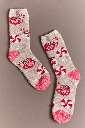 Peppermint Hot Cocoa Socks - Altar'd State - 