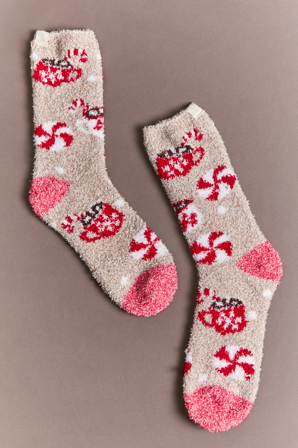 Peppermint Hot Cocoa Socks - Altar'd State
