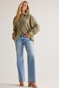 Vienna Striped Button Down Top Detail 2 - Altar'd State