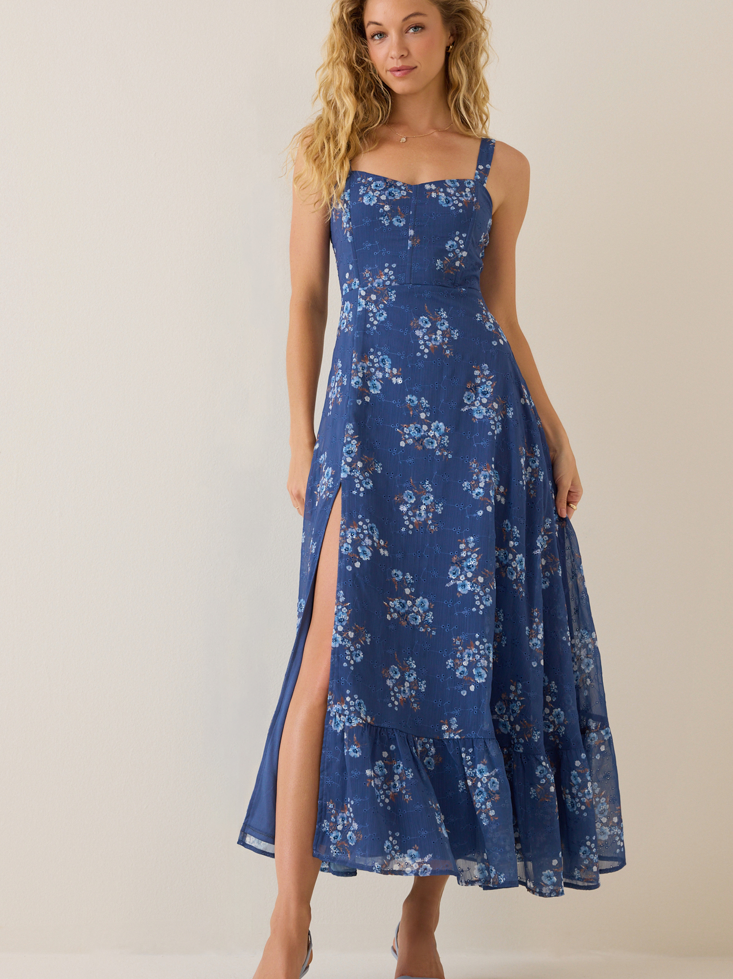 corset bodice maxi dress Elowen Gingham Corset Maxi Dress  No. 14
