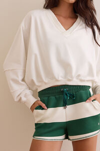 Supersoft Rugby Stripe Shorts Detail 5 - Altar'd State