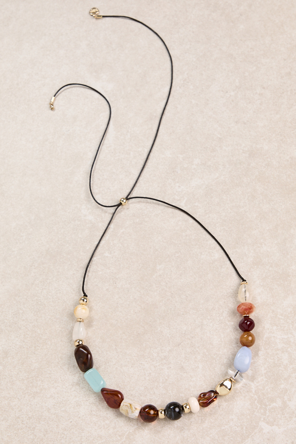 Tidal Drift Multi Colored Long Necklace Detail 2 - Altar'd State