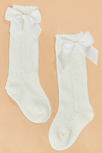 Lacey Pointelle Bow Socks - Altar'd State