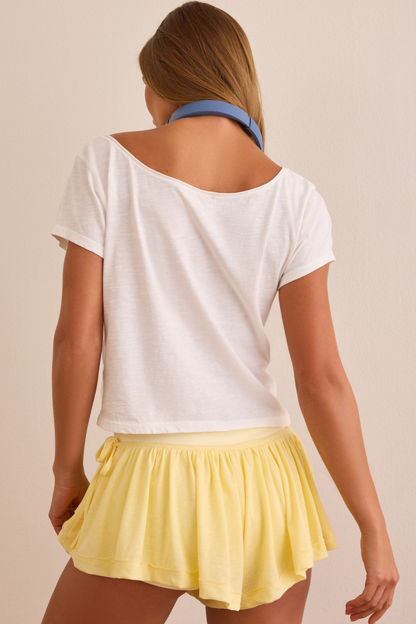 Varsity Outer Banks Off The Shoulder Tee Detail 6 - Altar'd State