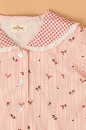 Emma Floral Peter Pan Collar Pajama Set - Altar'd State - 