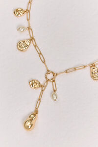 Melted Gold Pearl Necklace Detail 2 - Altar'd State