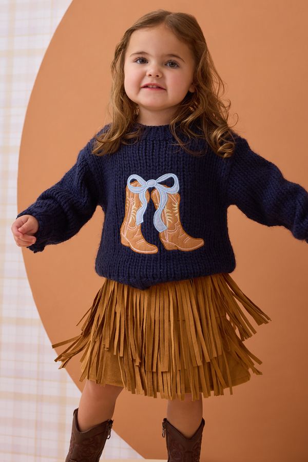 Willa Western Dress with Sweater Set - Altar'd State