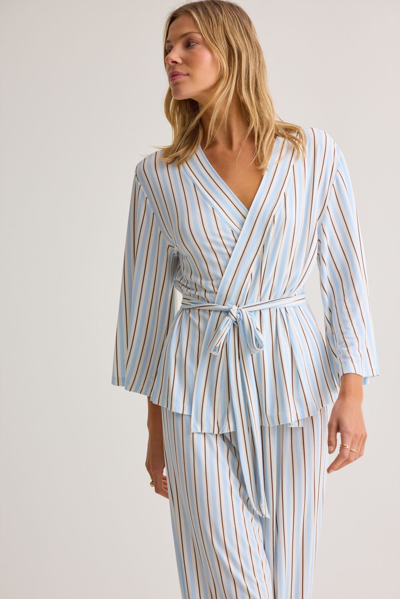 Rosalie Striped Kimono Top