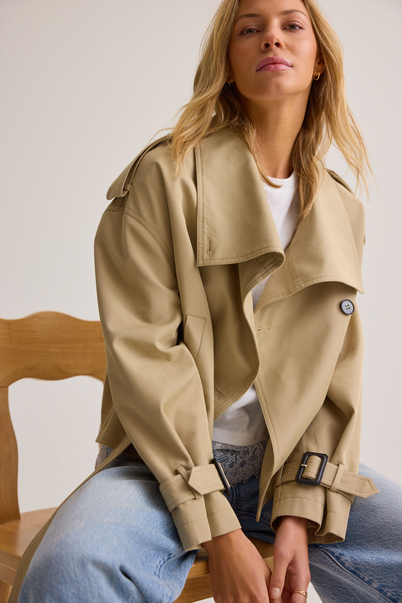 Elowen Cropped Trench Jacket