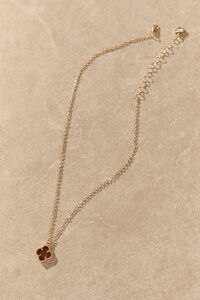 Dainty Brown Clover Necklace Detail 4 - Altar'd State