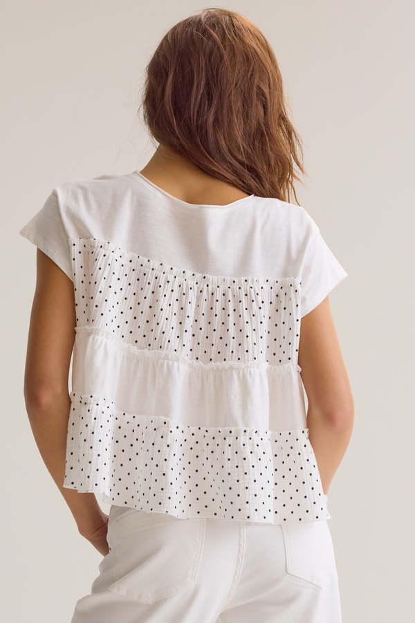 Harris Polka Dot Ruffle Top Detail 5 - Altar'd State