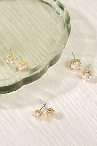 Aria 18K Gold Stud 3 Pack Earring Set - Altar'd State