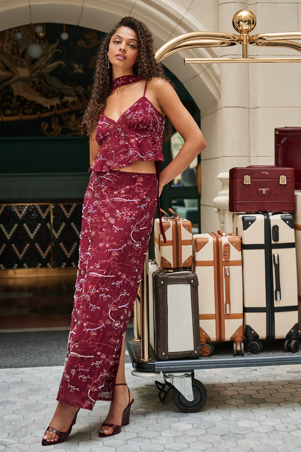 Trinity Beaded Maxi Skirt - Altar'd State