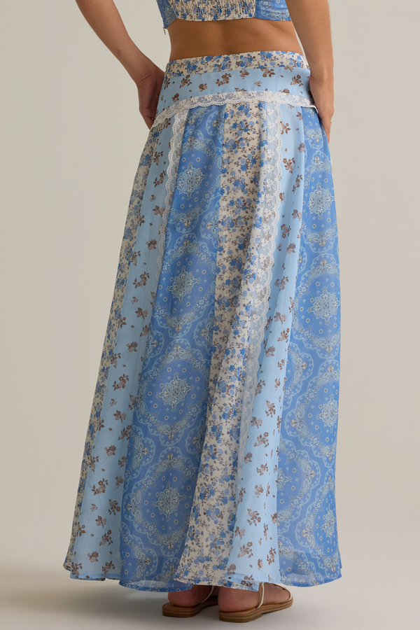Buttercup Floral Maxi Skirt Detail 4 - Altar'd State