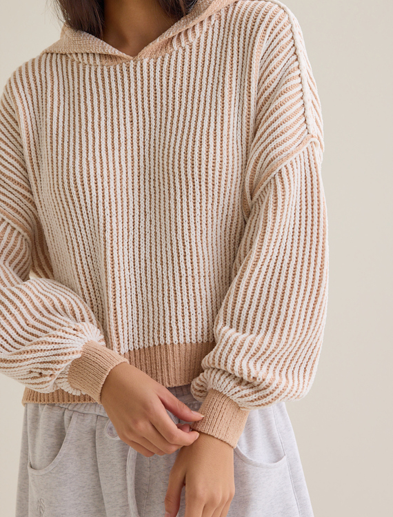 Cozy Ribbed Haven Hoodie Detail 4 - Altar'd State