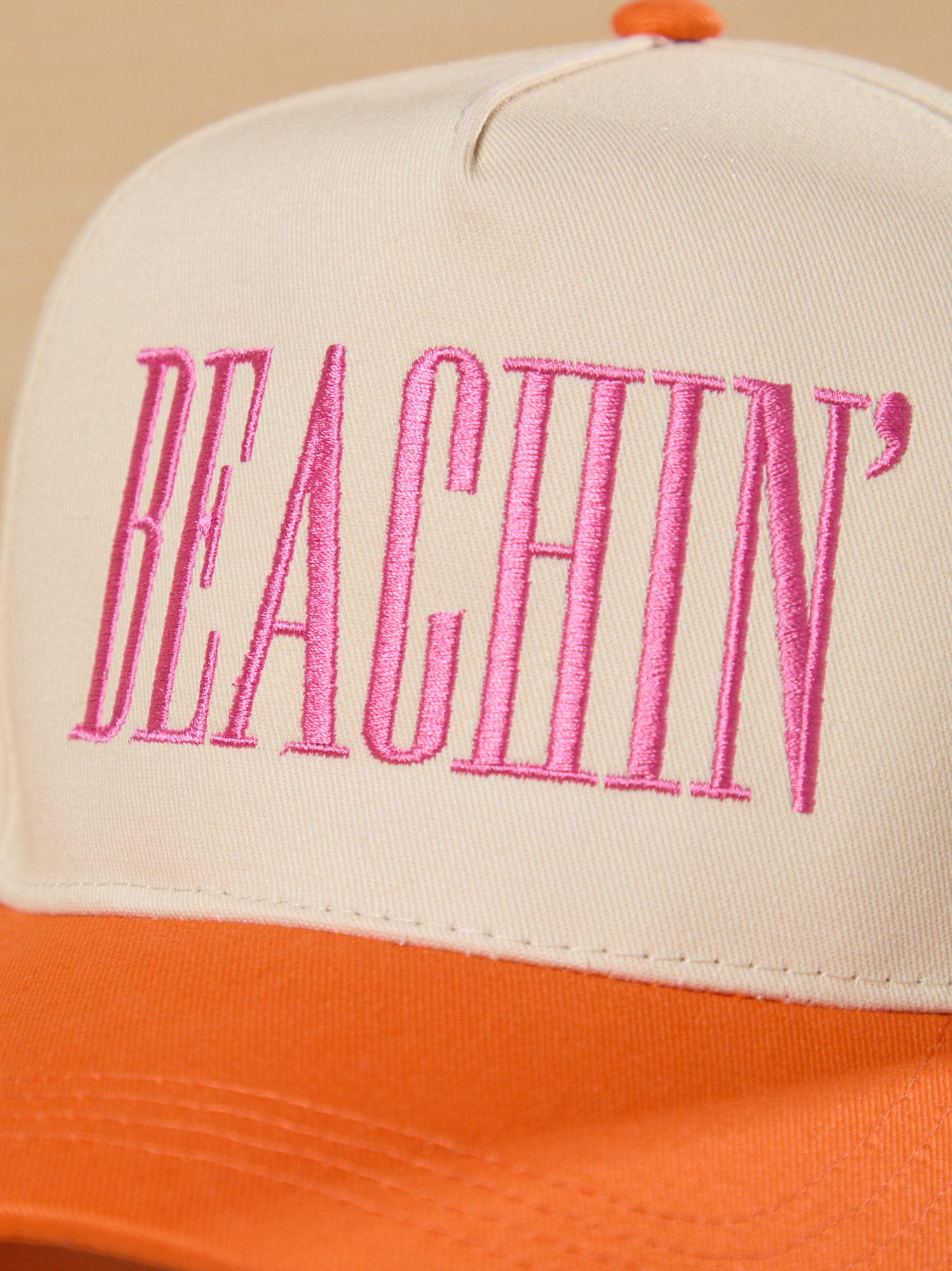 Beachin Trucker Hat in Orange | Altar display picture 2
