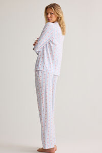 Anna Floral Striped Mama PJ Set Detail 5 - Altar'd State