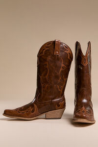 Wylie Dark Tan Western Boot Detail 3 - Altar'd State