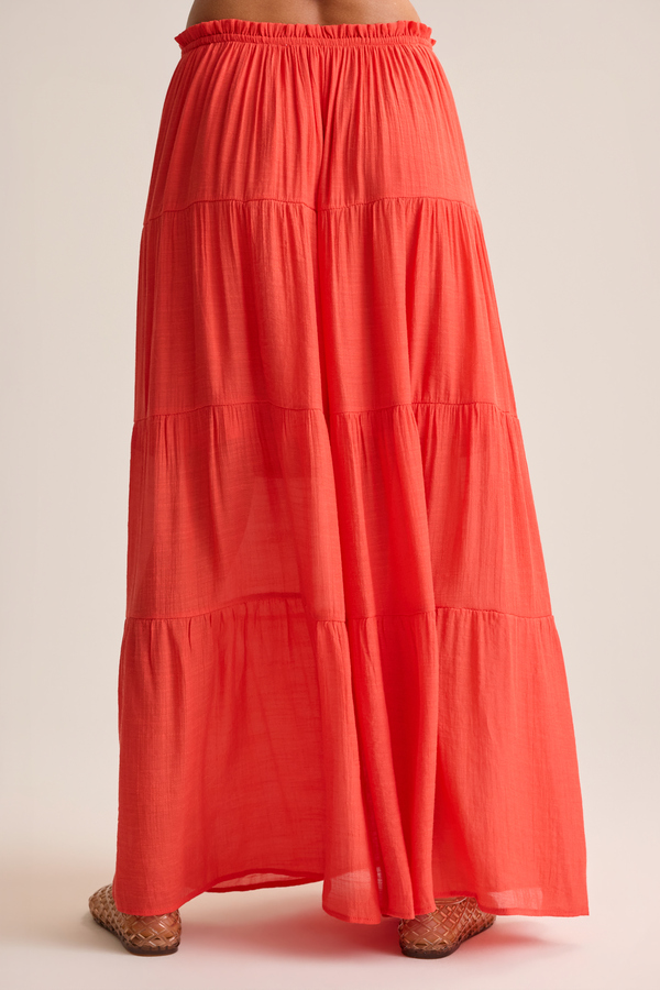 Tate Tiered Flowy Maxi Skirt Detail 5 - Altar'd State