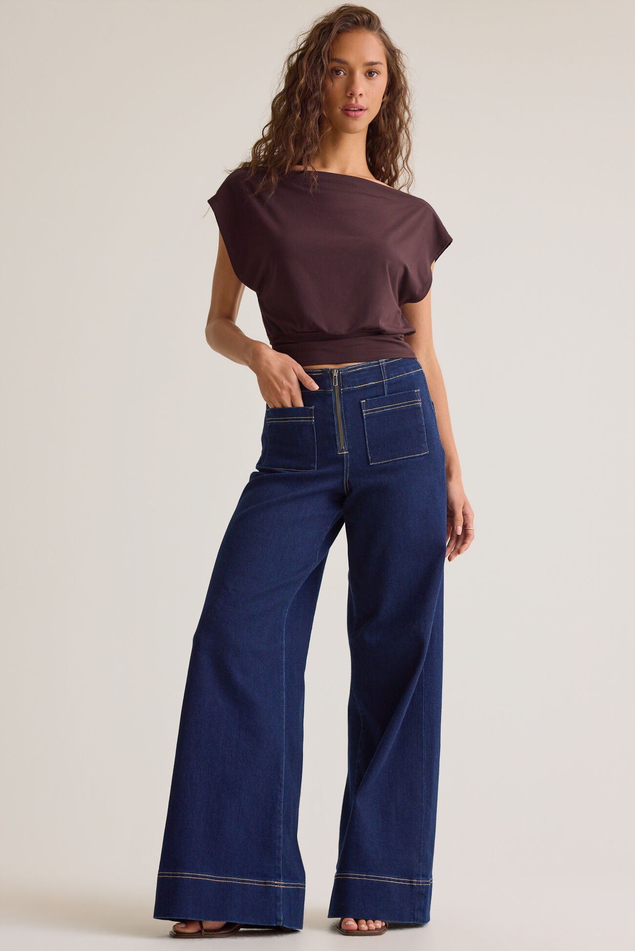 Hayla High Rise Front Zip Jean