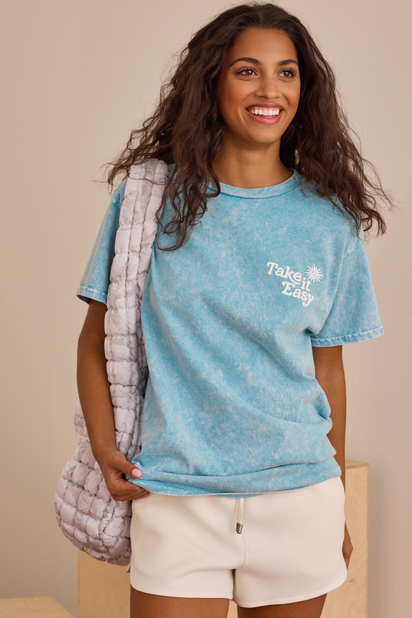 Take It Easy Graphic Tee in Blue | AS Revival