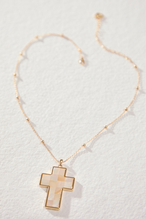 Mosaic Cross Necklace - Altar'd State - 