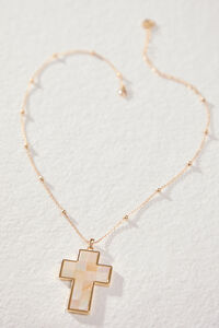 Mosaic Cross Necklace Detail 2 - Altar'd State