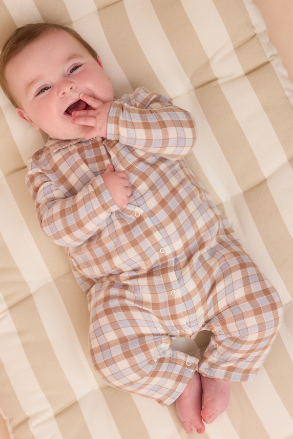 Western Plaid Polo Romper - Altar'd State