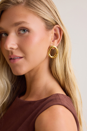 Open Circle Post Earrings - Altar'd State - 