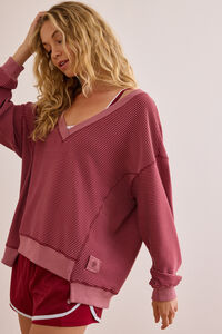 Weekend Stripe V-Neck Detail 3 - Altar'd State