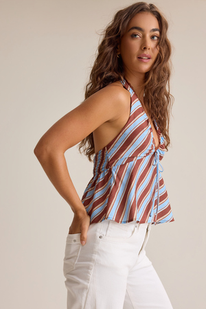 Mercer Stripe Halter Tank - Altar'd State - 