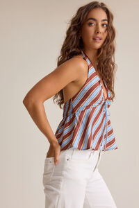 Mercer Stripe Halter Tank Detail 4 - Altar'd State