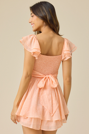 Lainey Double Layer Texture Romper - Altar'd State - 
