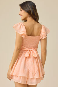 Lainey Double Layer Texture Romper Detail 3 - Altar'd State