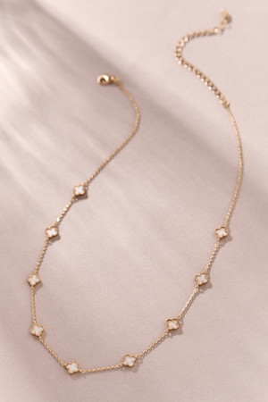 Mother Of Pearl Clover Necklace - Altar'd State - 
