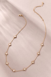 Mother Of Pearl Clover Necklace - Altar'd State