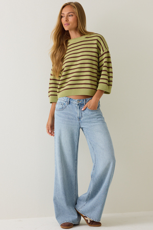 Tammy Striped Dolman Sweater - Altar'd State