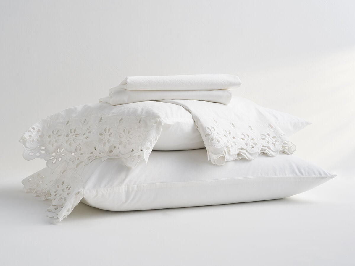 Jane Eyelet Cotton Sheet Set Detail 3 - Altar'd State