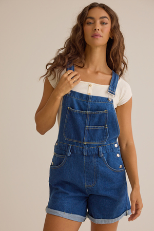 Alfie Denim Shortalls - Altar'd State - 