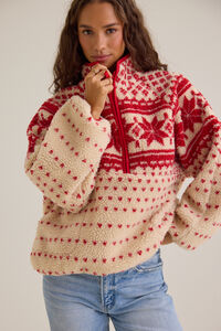 Angelina Fairisle Sherpa Detail 2 - Altar'd State