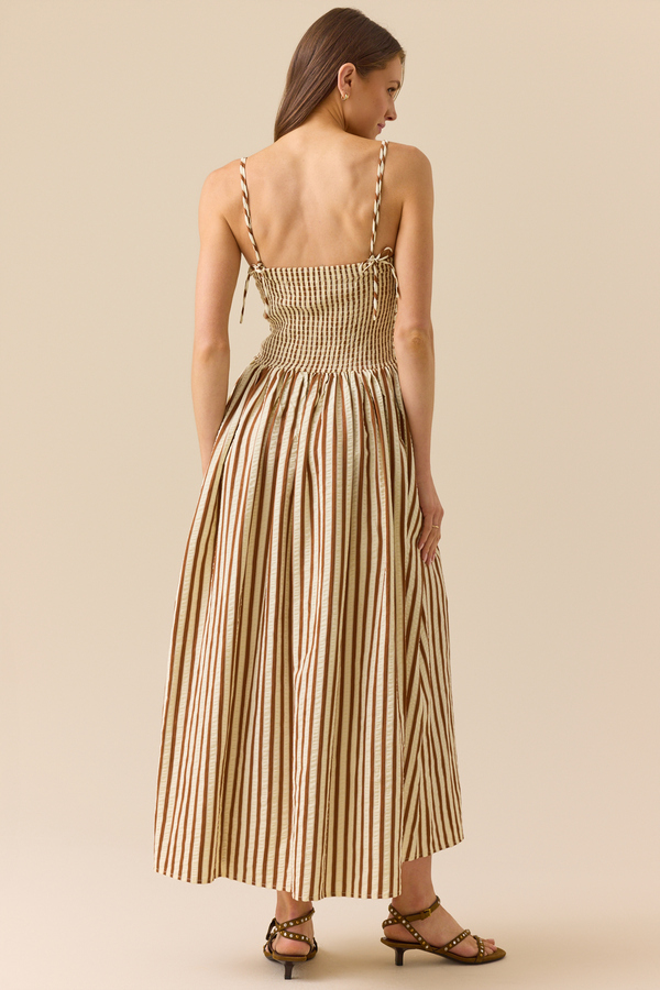 chinese dress ladies Rayne Maxi Dress - Brown/White Polka - Buy Women's Dresses