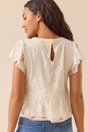 Libby Embroidered Babydoll Top - Altar'd State - 