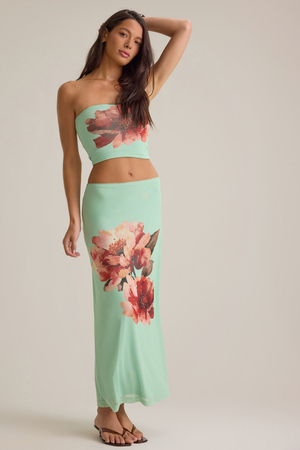 Kehlani Floral Midi Skirt - Altar'd State - 