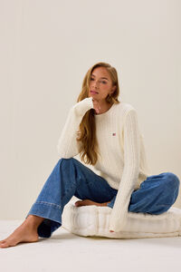Sami American Flag Cable Knit Sweater - Altar'd State