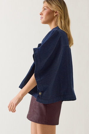 Emy Denim Cape Jacket - Altar'd State - 