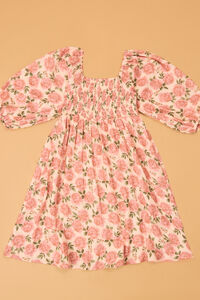 Zainy Floral Midi Toddler Dress Detail 3 - Altar'd State