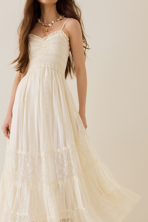 Tami Lace Tiered Maxi Dress - Altar'd State - 