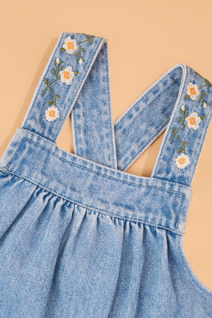 Lorelai Embroidered Denim Dress - Altar'd State - 