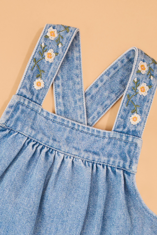 Lorelai Embroidered Denim Dress Detail 4 - Altar'd State